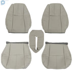 Set of 2 Front Seat Covers for Chevy Tahoe GMC Sierra (2007–2014) Leather Gray
