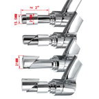 Pair of Chrome 22mm 25mm Round Handlebar End Mirrors for Honda Yamaha Suzuki