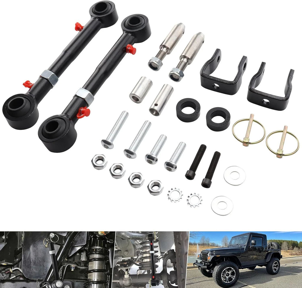 Front Sway Bar Link Quicker Disconnects for Jeep Wrangler TJ (1997–2006)