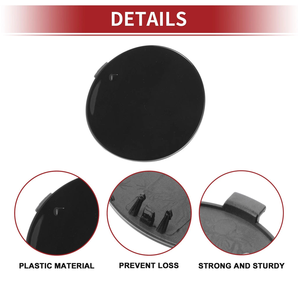 Front Tow Cover Cap for BMW X6 F16 M-Sport (2015–2019) No. 51118065933 Carbon Black