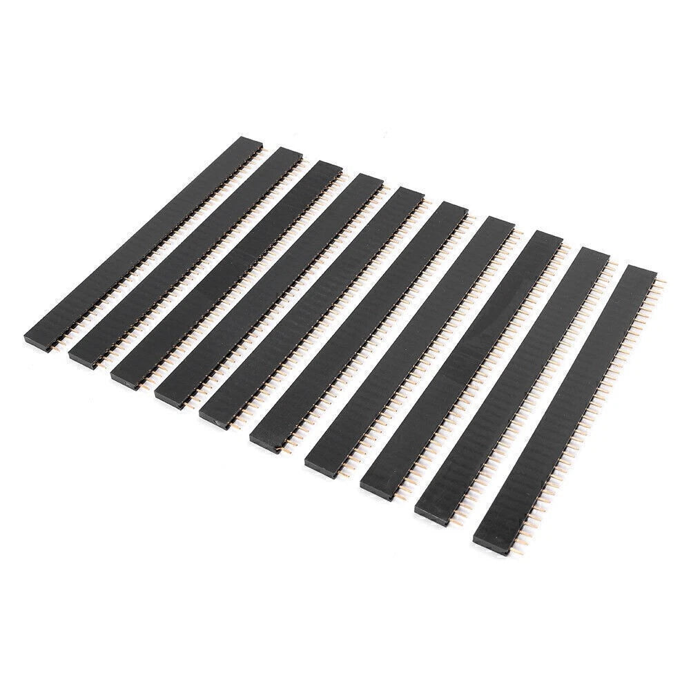 10x 2.54mm 40-Pin Single Row Female Pin Header Connector for PCB