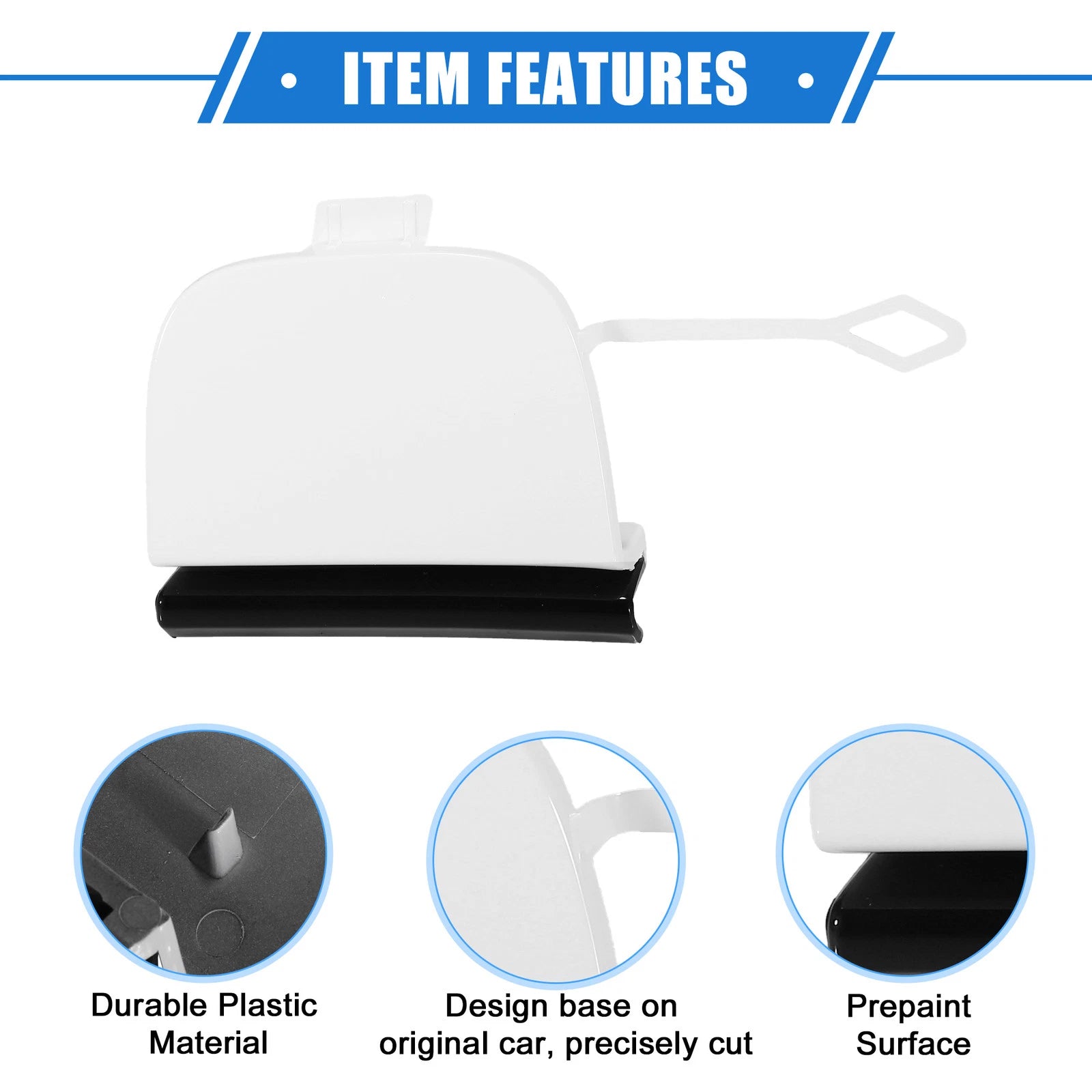 Tow Hook Eye Cover Cap for Mercedes-Benz E-Class W213 (2017–2023) White