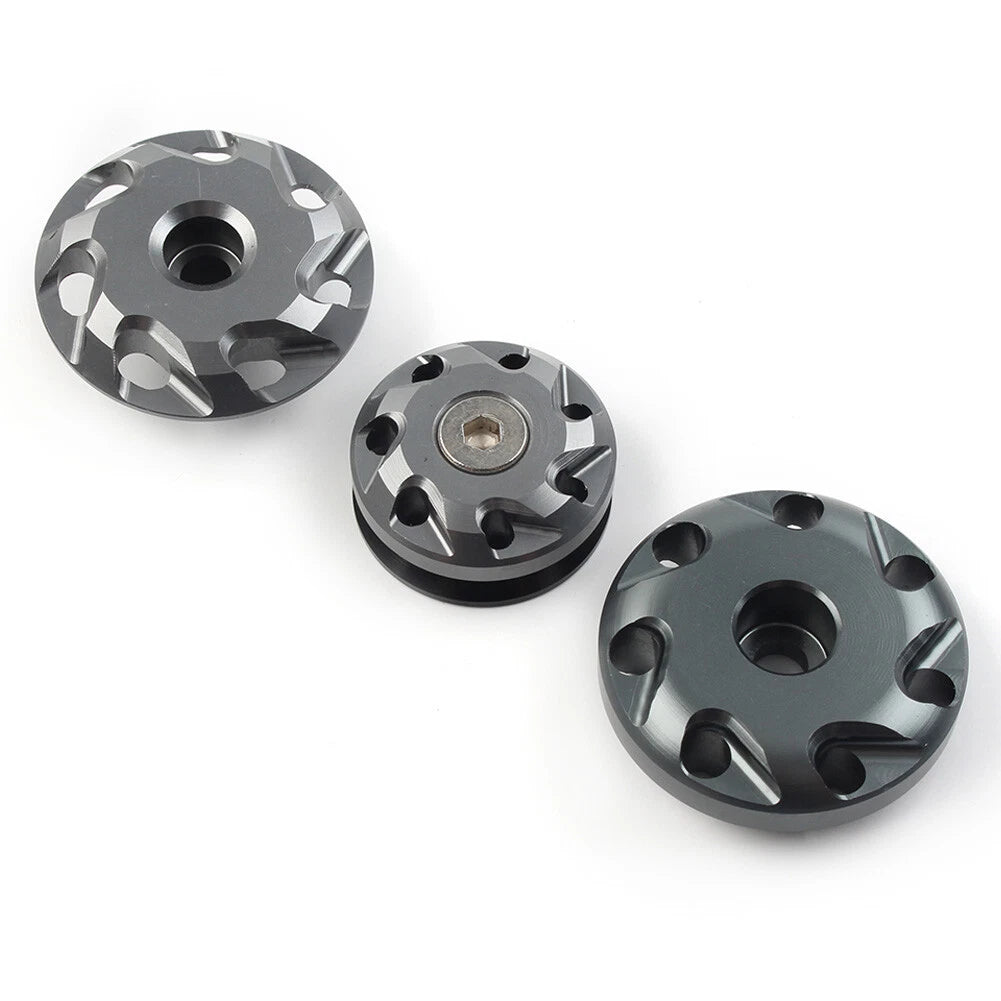 3X CNC Frame Hole Covers Fairing Bolts Caps for Kawasaki Ninja 1000 Z1000 Z1000SX