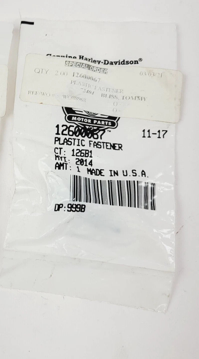Plastic Fastener 12600067 for Harley-Davidson