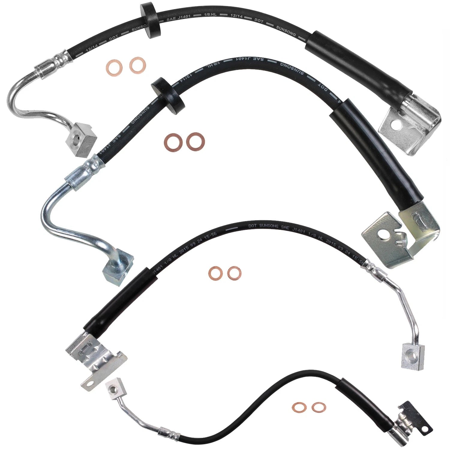 Sunsong Brake Hydraulic Hose Kit for Ford Crown Victoria (1992–2011)