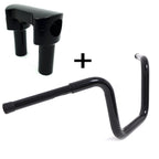 12" Black Fat Mini Ape Handlebar w/ Riser for Harley Softail (2018–2023)