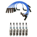 NGK Wire Set & Denso 6 Iridium Spark Plugs for Silverado 1500 (1999–2023)