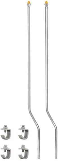 Pair Lighted Bumper Guides Stainless 1 x 49 for Watermelon Amber Lens (—)