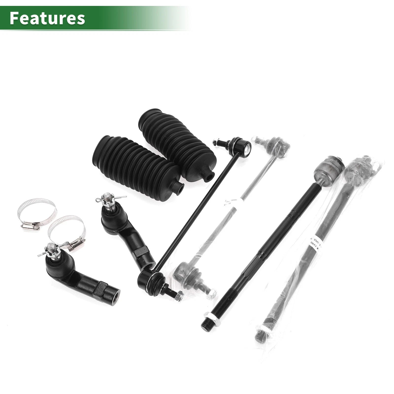 8 Pcs Front Suspension Kit Tie Rod Ends Sway Bar Link for Dodge 