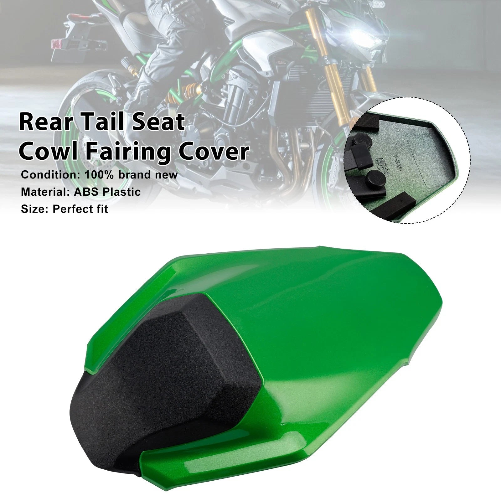 Rear Tail Seat Cowl Fairing Cover for Kawasaki Z900 Z900SE (2025–2026) Green