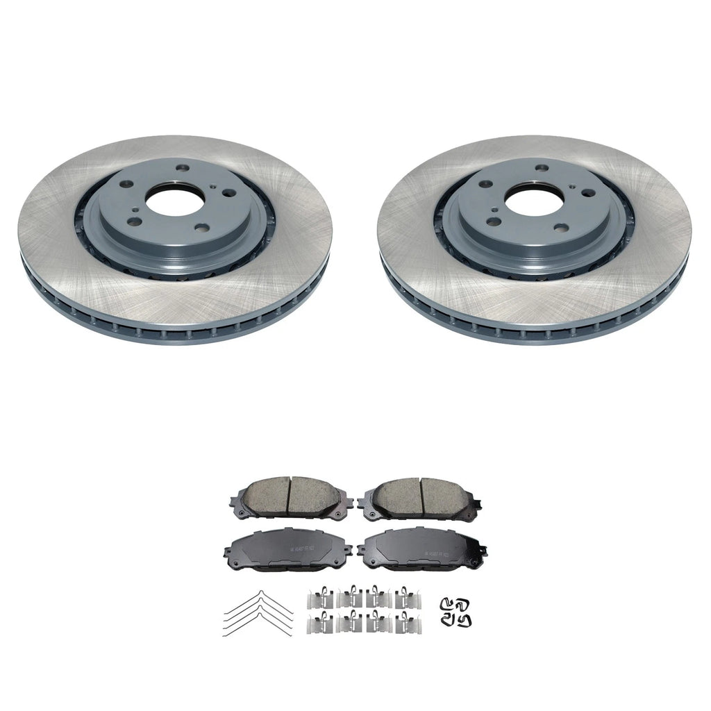 Front Rotors & Akebono ProACT Ceramic Brake Pads Kit for NX200t NX300 (2015–2019)