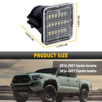 Set of 2 Full LED Black License Plate Lights for Toyota Tacoma Tundra (2016–2021)