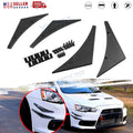 4Pcs Black Front Bumper Lip Diffuser Canards Splitter for Universal Fit Car Truck (2010–2025)