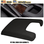 Center Console Lid Armrest Cover for Acura TL (2009–2014) Black Leather