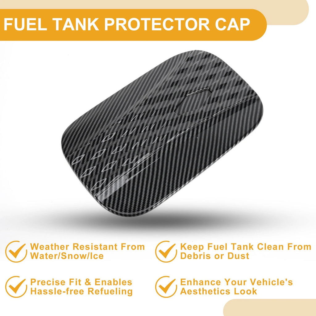 Fuel Tank Door Cap for Kia Carnival (2020–2025) Carbon Fiber Black