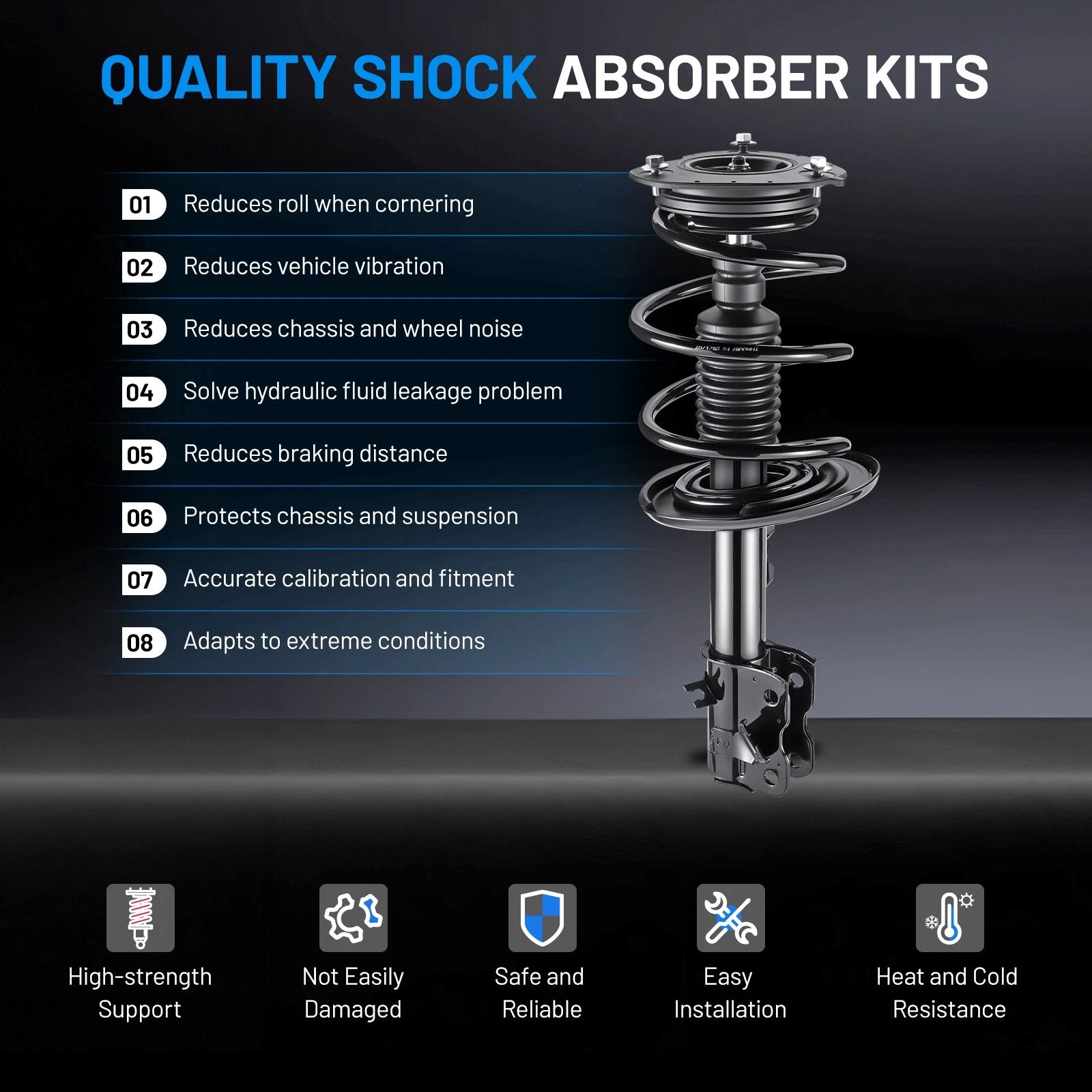 Pair Front Struts w/ Coil Spring for Nissan Maxima (2009-2014)