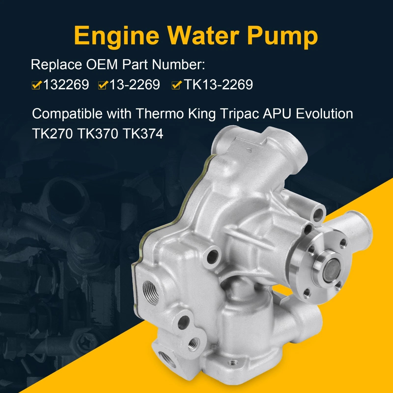 Water Pump for Thermo King Tripac APU (2005-2023)