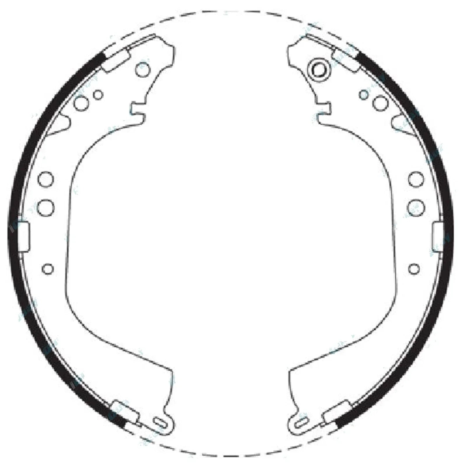 Rear Brake Shoes Set for Patrol GU Y61 4wd Ute 1999-on 4X4 w/ Drum Brakes