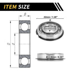 Deep Groove Ball Bearing P6 for Scooter Skateboard Wheel (15x32x9mm)
