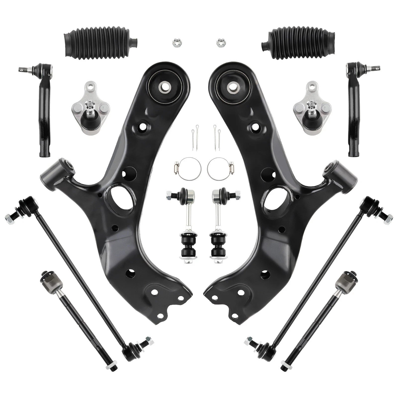 14 Pcs Front Outer Tie Rod End Link Control Arm for Toyota RAV4 (2006–2018)