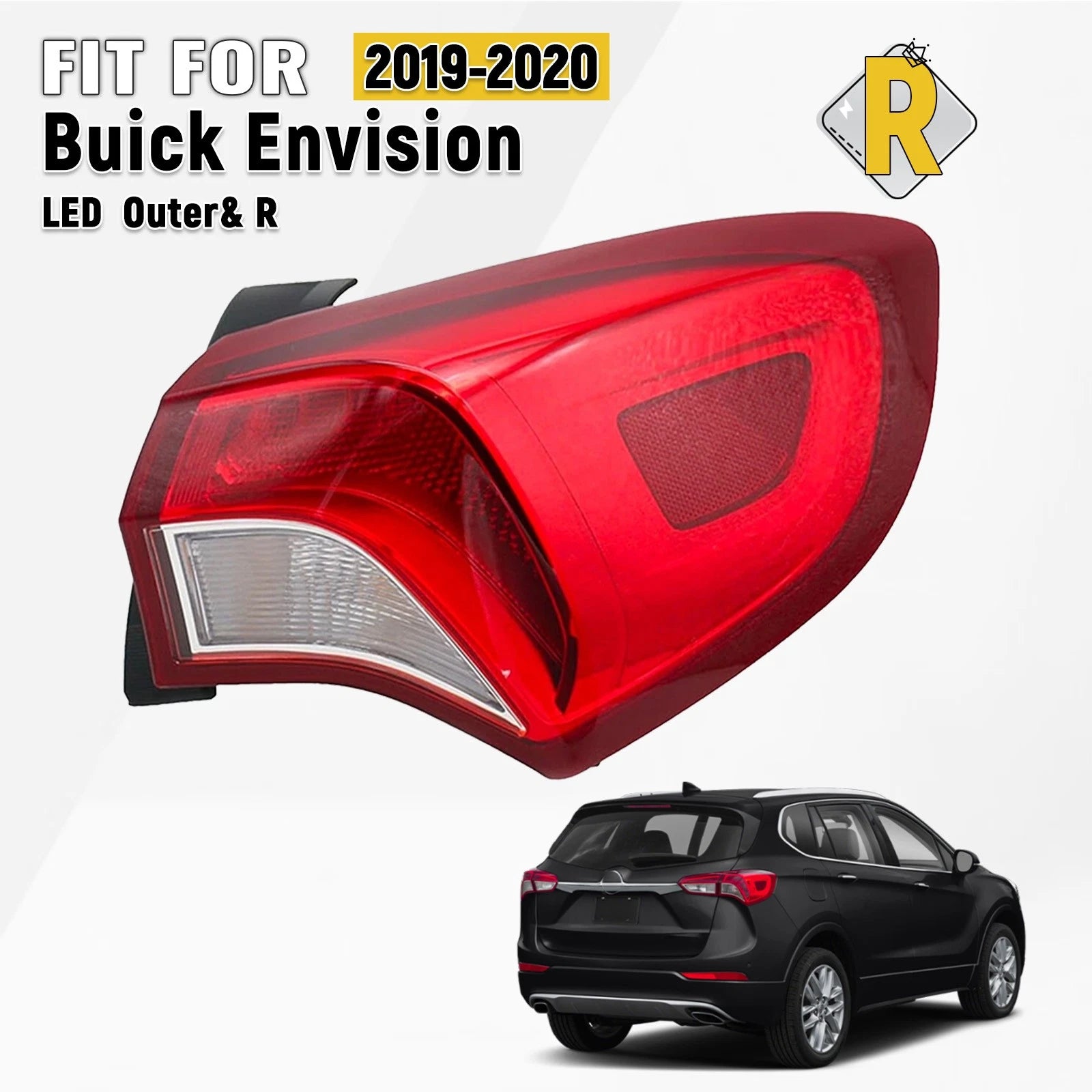 Tail Light for Buick Envision (2019–2020) Outer LED Right Passenger Side