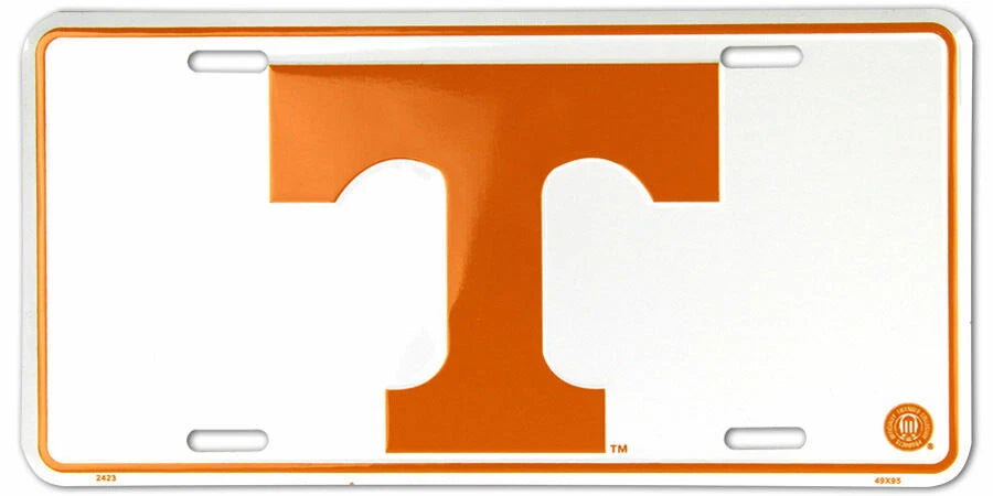 Metal License Plate Tag for University of Tennessee Volunteers