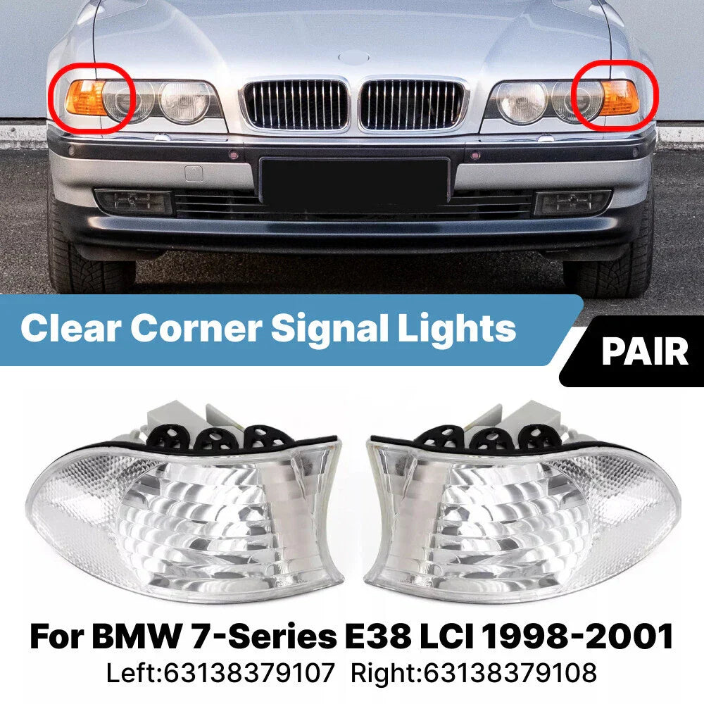 Corner Parking Light Signal Lamp 2 x for BMW 7 Series (1998–2001)