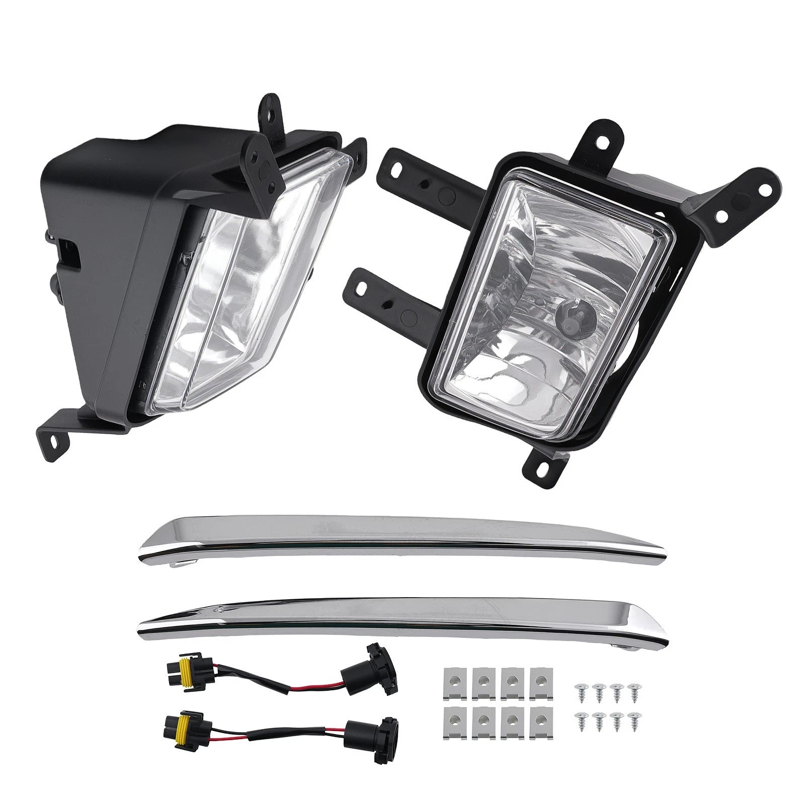 Fog Lights with Chrome Trim & Bulbs for Chevy Suburban/Tahoe (2015–2020)