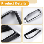 1 Pc Headlight Lens Cover for Audi A8 (2014–2017) Clear Black
