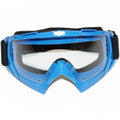 Clear Blue Motocross Goggles for Dirt Pit Bike (Anti-Fog, UV Protection)