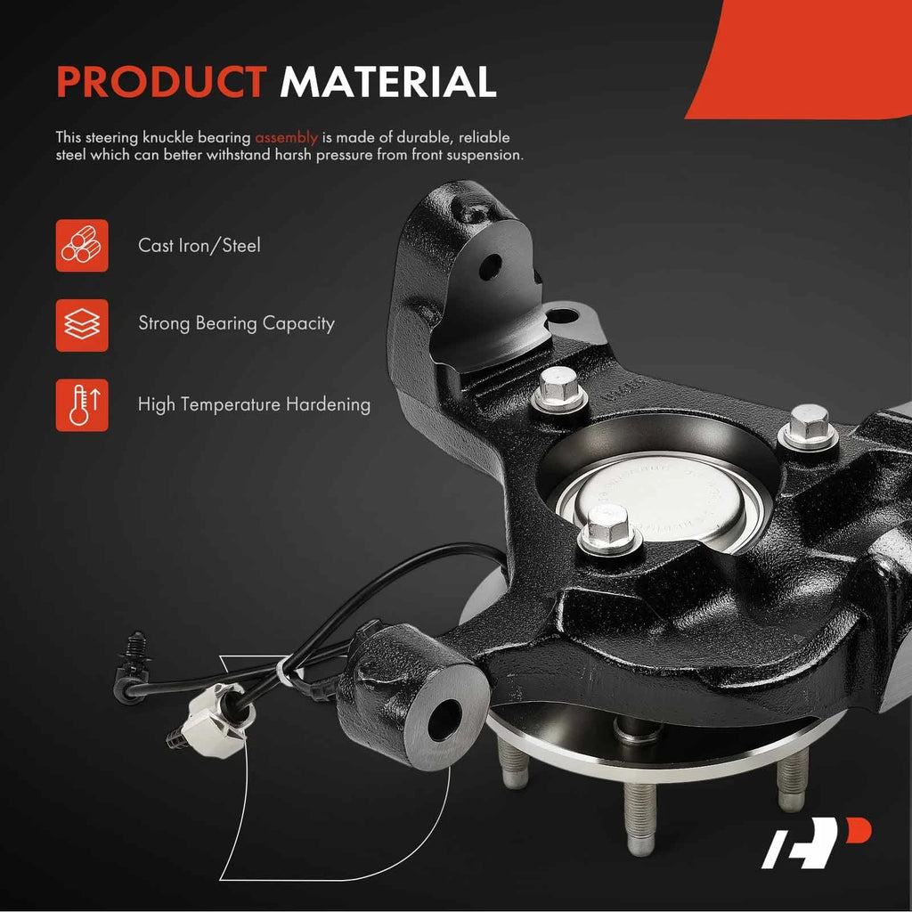 Front Steering Knuckle & Hub Bearing for Chevy Silverado GMC Sierra