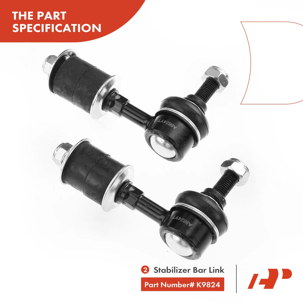 Set of 8 Front Sway Bar Link Tie Rod End Ball Joints for Nissan Altima (1998–2001)
