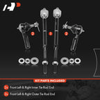 Set of 4 Front Inner & Outer Tie Rods for Chevy HHR Cobalt (2005â2011)