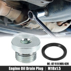 M18x1.5 Steel Engine Oil Drain Plug Screw for BMW 545i 550i 650i (2004-2010)