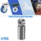 5 Pcs MR93ZZ 3x9x4mm Deep Groove Ball Bearings for Cars (Universal)