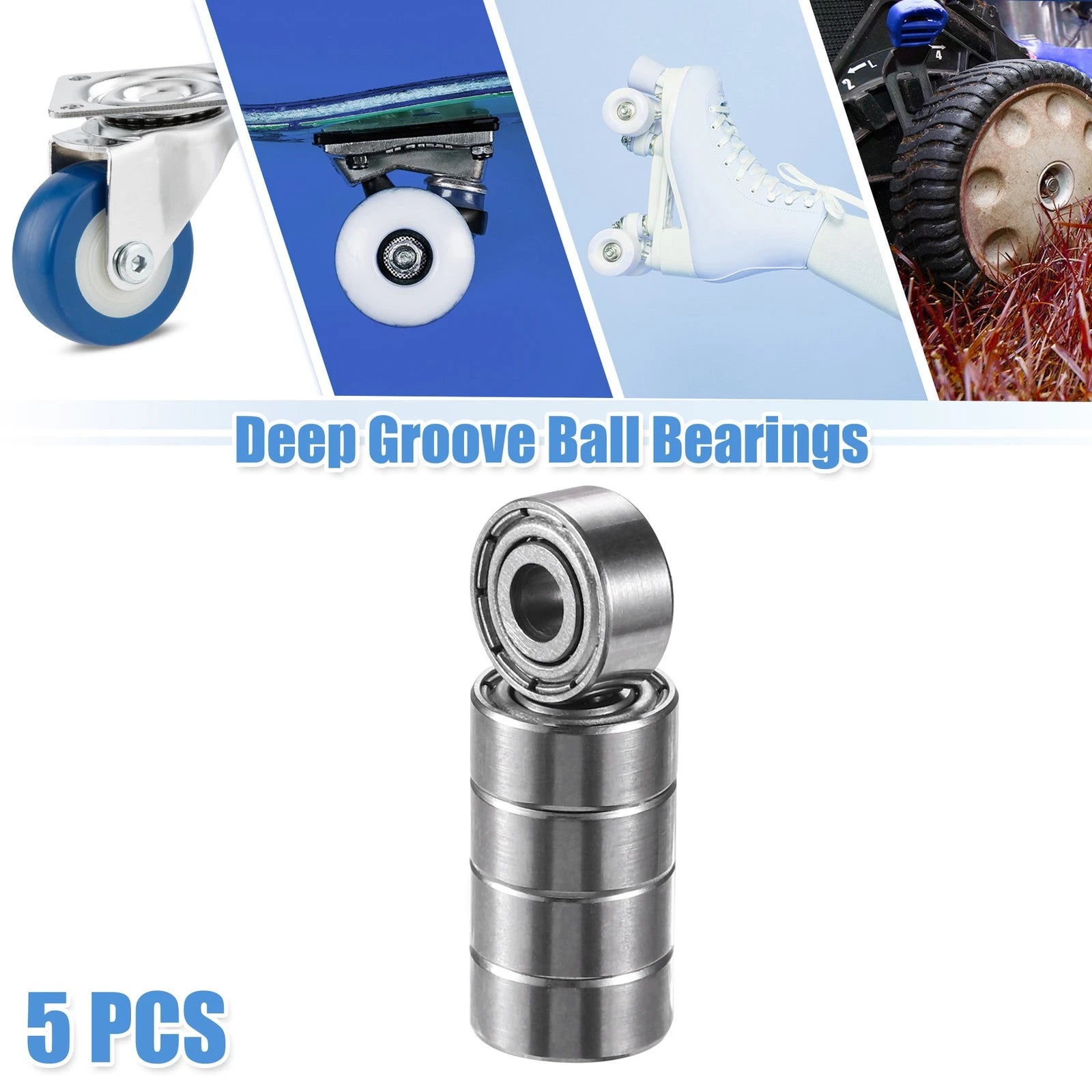 5 Pcs MR93ZZ 3x9x4mm Deep Groove Ball Bearings for Cars (Universal)