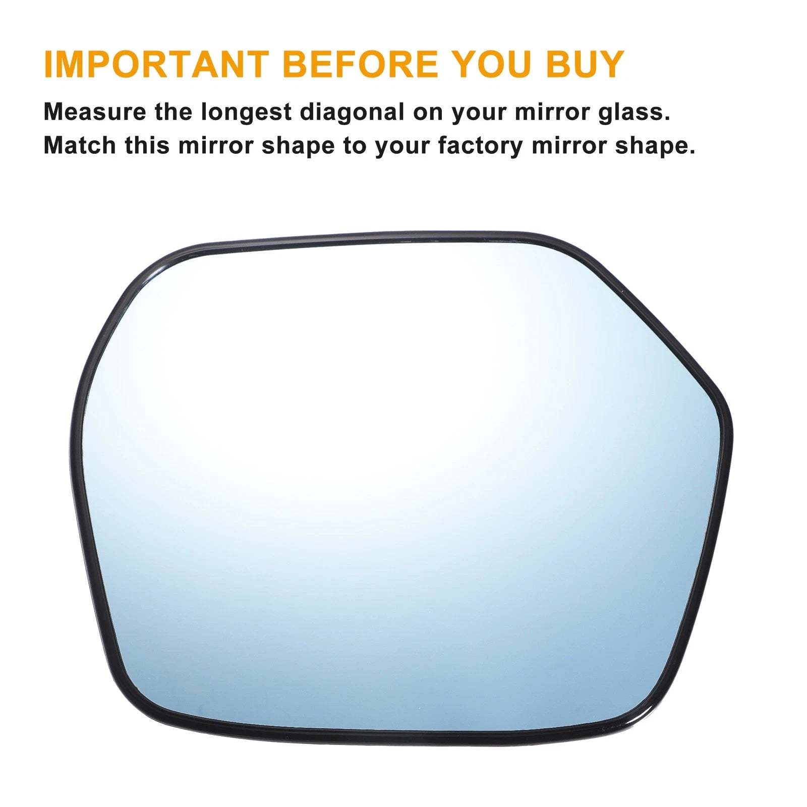 Right Side Blue Heated Mirror Glass for Honda CR-V (2007–2011)