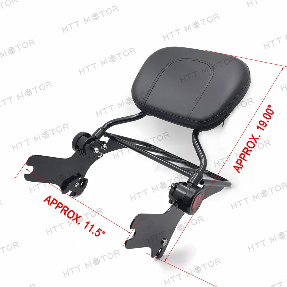 Adjustable Backrest Sissy Bar w/ Luggage Rack for Harley Touring (1997–2008)
