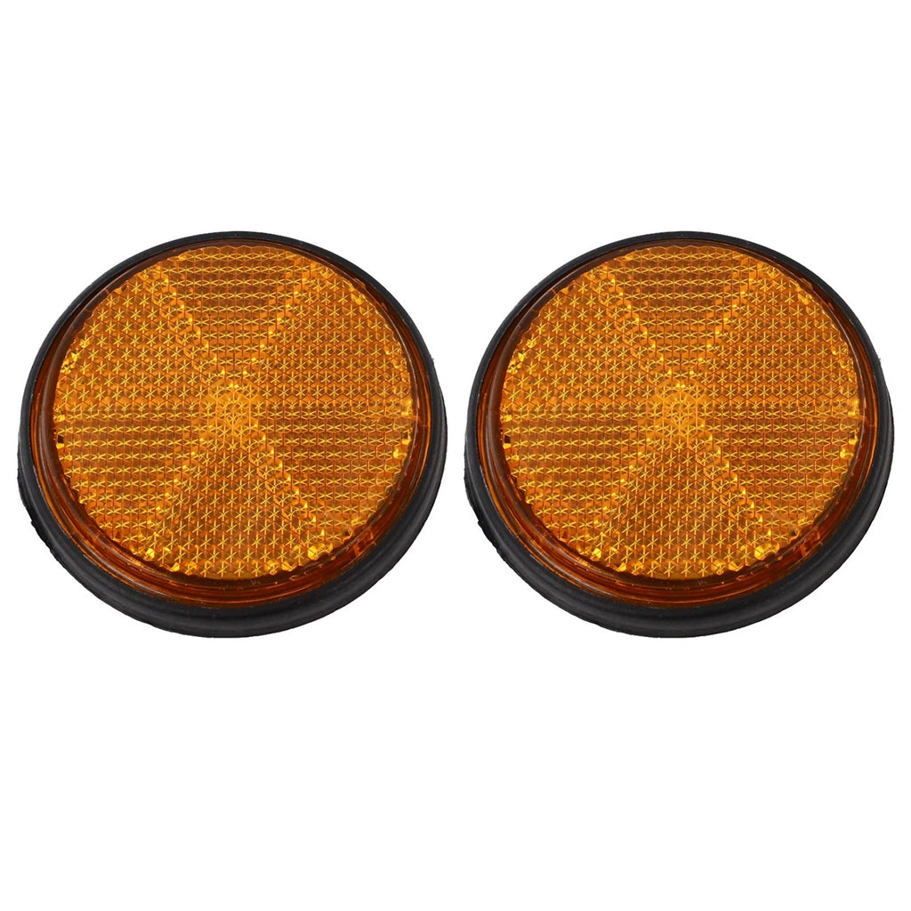 2X Circular Reflectors for Motorcycle, Trucks, Bicycles, Car