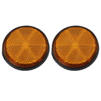 2X Circular Reflectors for Motorcycle, Trucks, Bicycles, Car
