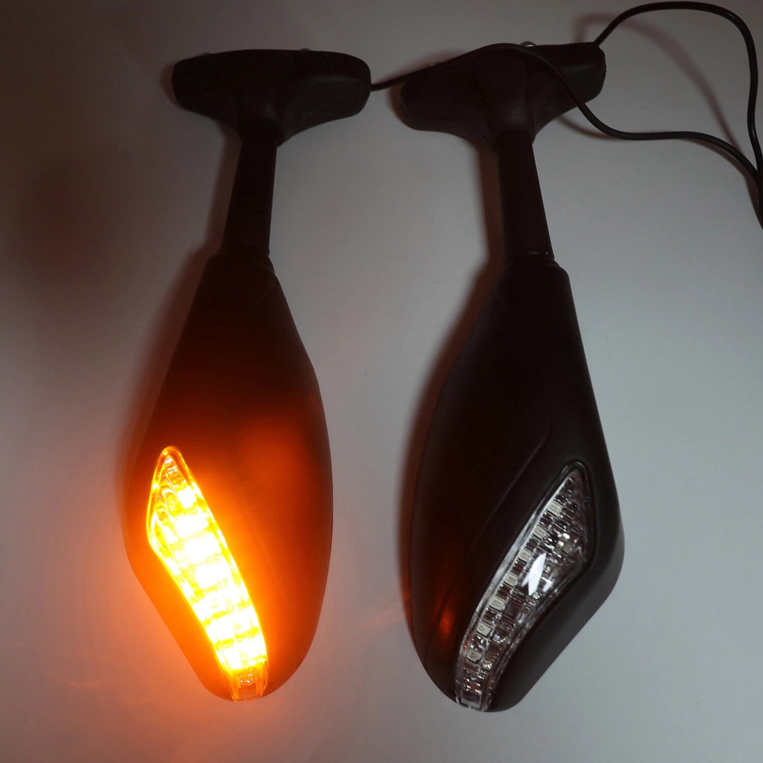Integrated LED Turn Signals Side Mirrors for Suzuki GSXR Hayabusa