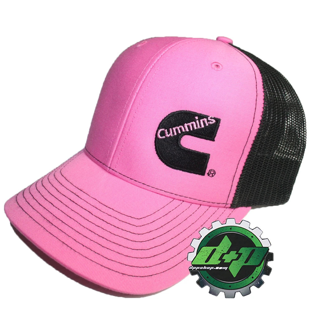 Cummins Trucker Hat for Ladies - Richardson Snap Back, Pink Mesh