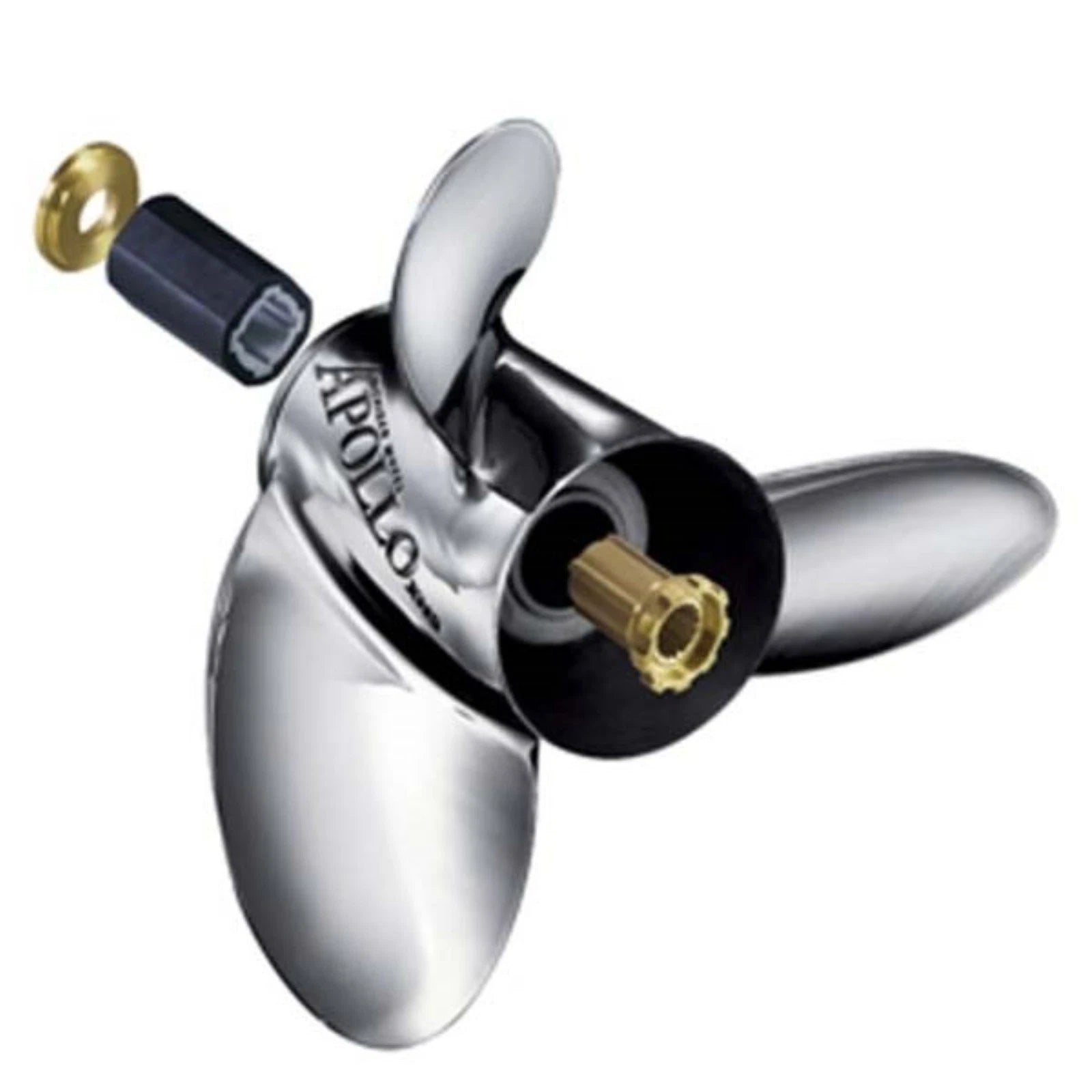 14-1/8" x 19P Apollo 3 Blade Stainless LH Propeller for Michigan Wheel (993054)