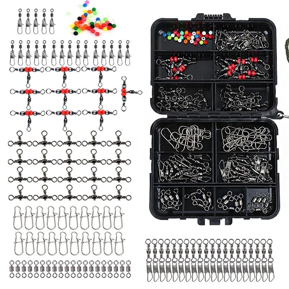140pcs Fishing Tackle Set with Swivel Connectors for Sea Fishing (N/A)