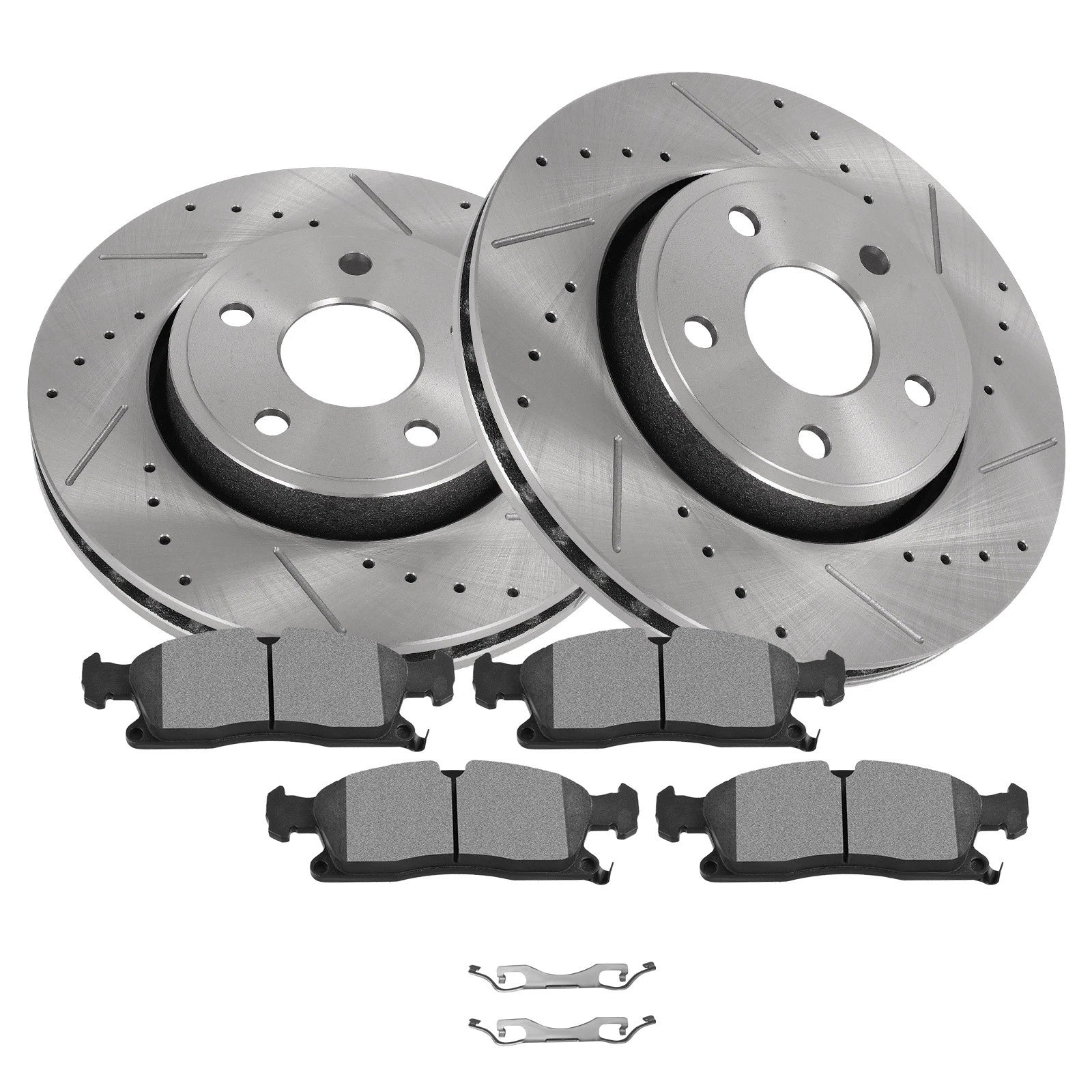 Front Drilled Brake Rotors & Ceramic Pads for Jeep Grand Cherokee (2015–2020)