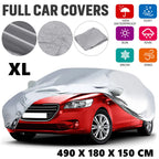 Silver Gray Full Car Cover for Outdoor Protection Waterproof XL (Universal)