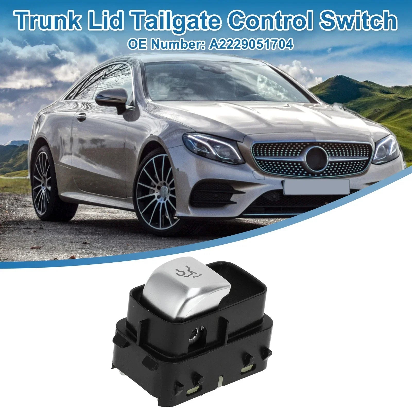 Trunk Release Switch for Mercedes-Benz E300 2017-2019 Black