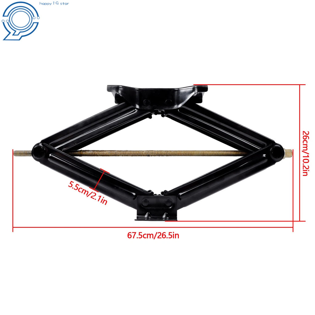 Set of 2 Stabilizer Leveling Scissor Jacks for RV Camper Trailer (24")
