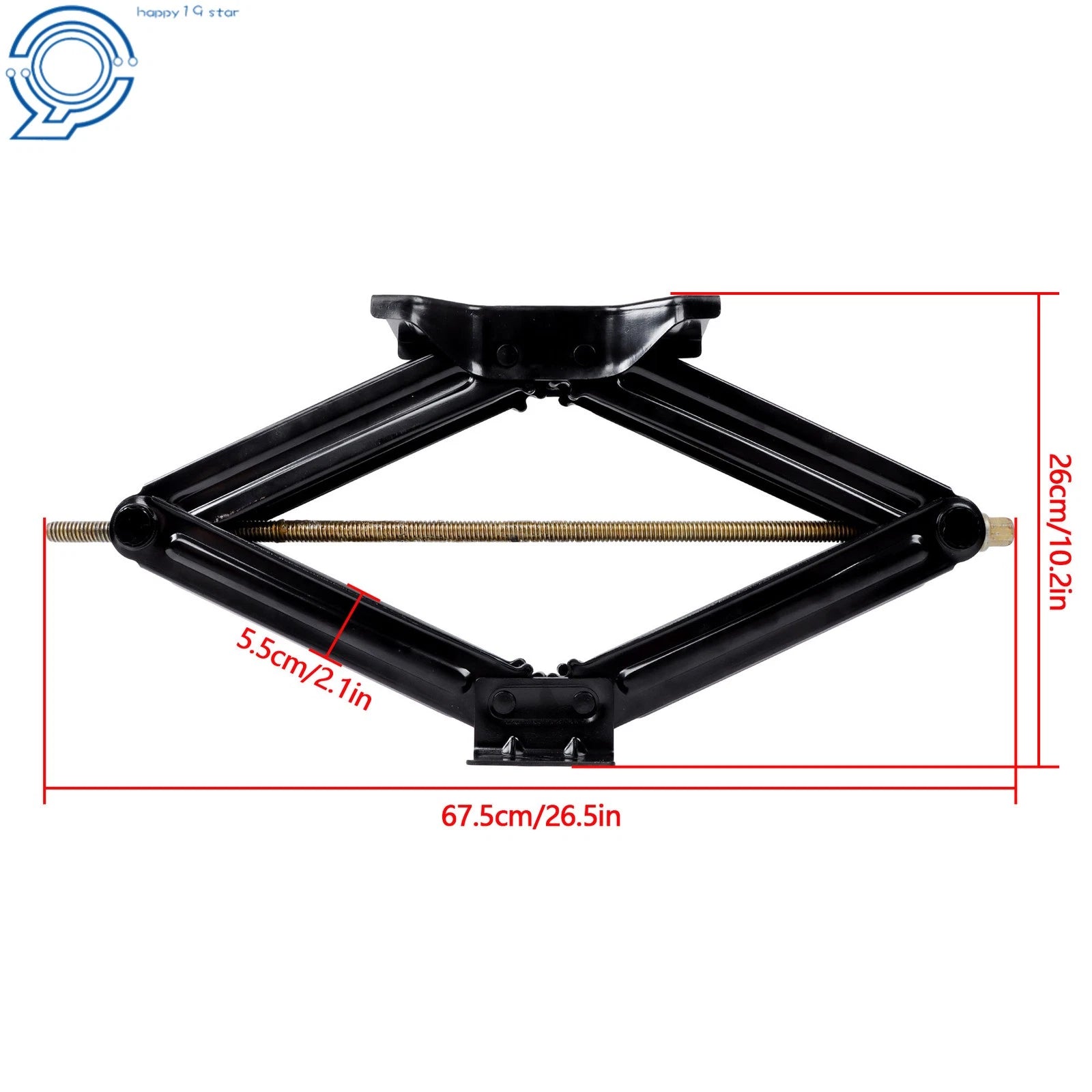 Set of 2 Stabilizer Leveling Scissor Jacks for RV Camper Trailer (24")
