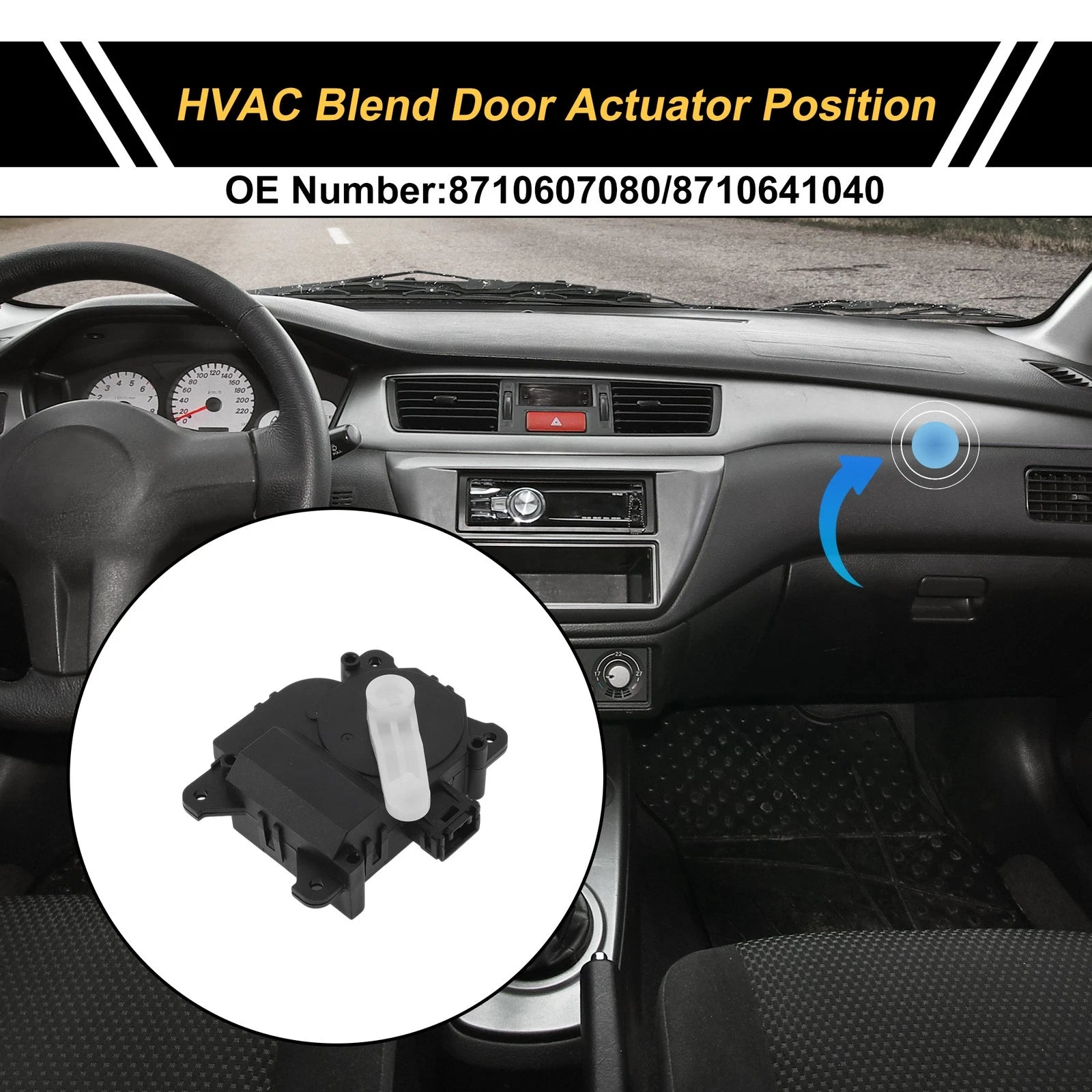 HVAC Heater Blend Door Actuator for Toyota Solara (2004–2008) No. 8710607080, 8710641040